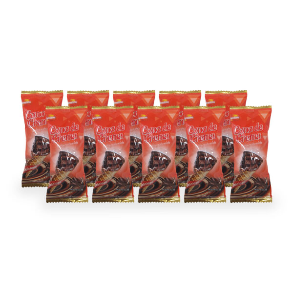 Cono de crema SABROSISIMO 10u x 10g (chocolate)