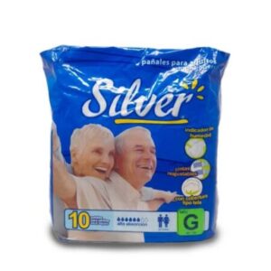 Pañal desechable SILVER para adulto talla G (10 culeros)