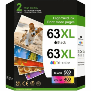 Black & Tricolor Ink Cartridge 63 XL