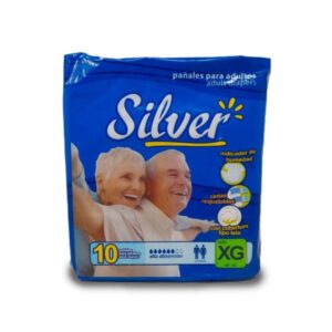 Pañal desechable SILVER para adulto talla XG (10 culeros)