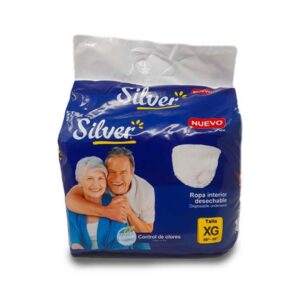 Pañal desechable PULL UP SILVER para adulto talla XG (10 culeros)
