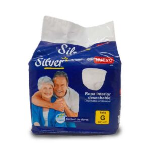 Pañal desechable PULL UP SILVER para adulto talla G (10 culeros)