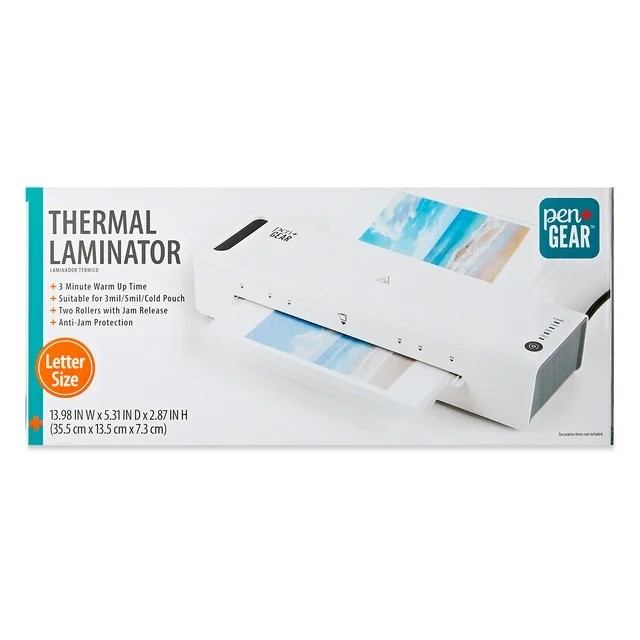 Thermal Laminator, Letter Size, 5 mil, White