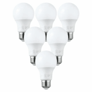 6 Pack A19 LED Light Bulbs 60W Equivalent
